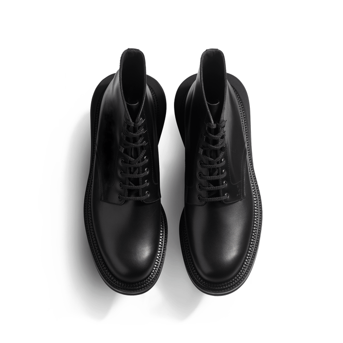 J.m. Weston Bottine Worker J.M. Weston X Sacai En Cuir Veau Box Noir