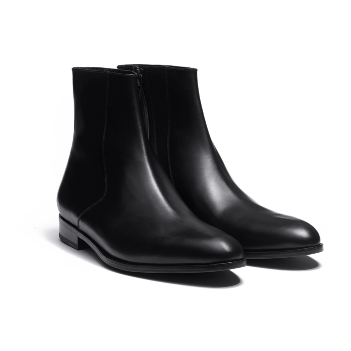 J.m. Weston Bottine Zippée West Homme En Cuir Lisse Noir