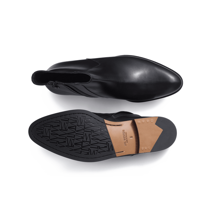 J.m. Weston Bottine Zippée West Homme En Cuir Lisse Noir