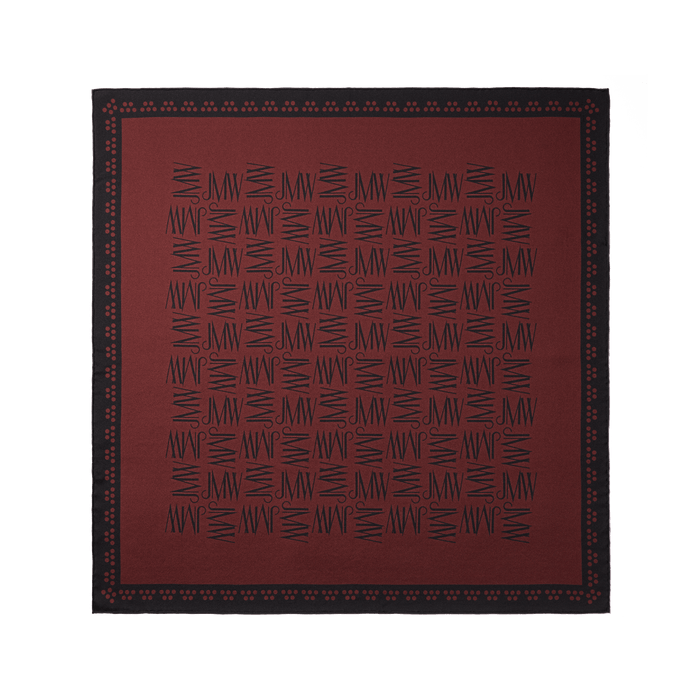 j.m. weston Carré de soie Les Promeneurs en soie burgundy