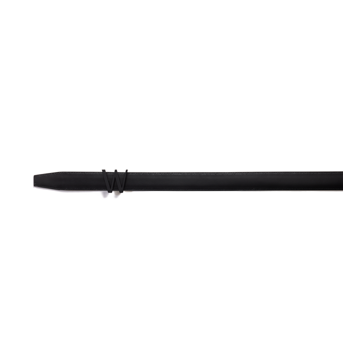 J.m. Weston Ceinture Courcelles Cuir Veau Velours Bleu Marine Essentiel & Cuir Veau Liégé Noir