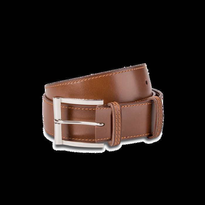 j.m. weston Ceinture Demi-Jonc Cuir veau box marron bergeronnette