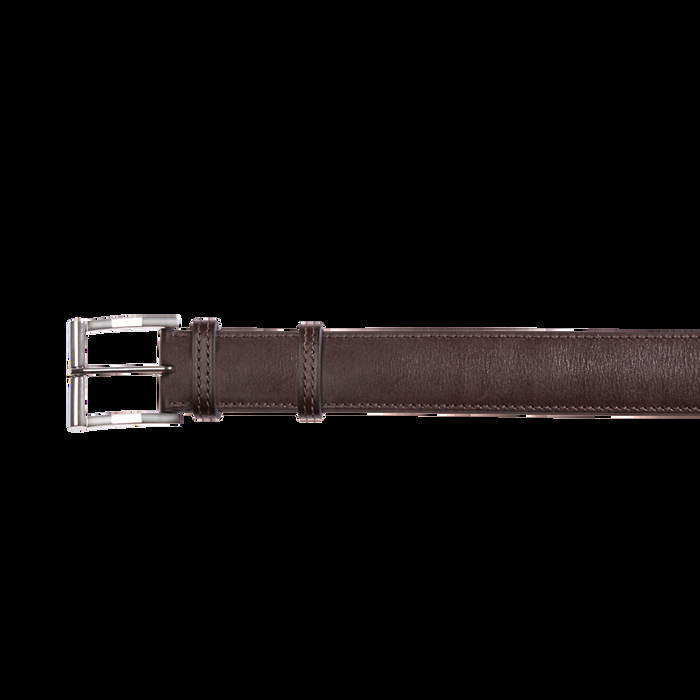 J.m. Weston Ceinture Demi-Jonc Cuir Veau Box Marron Mélèze