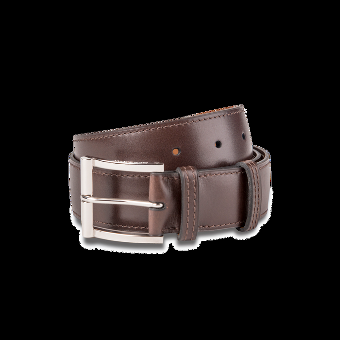 j.m. weston Ceinture Demi-Jonc Cuir veau box marron mélèze