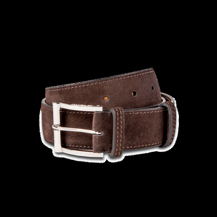 j.m. weston Ceinture Demi-Jonc Cuir veau velours marron
