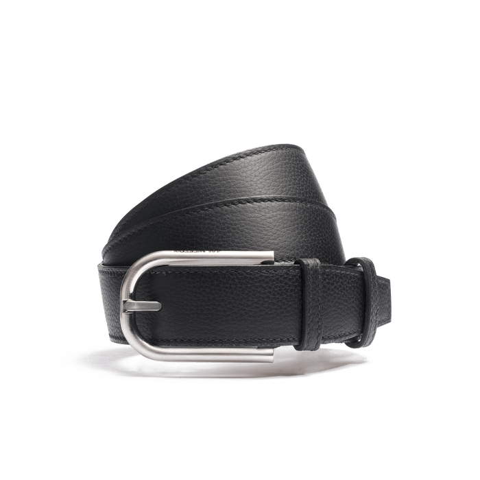 j.m. weston Ceinture Golf Cuir taurillon noir & doublure veau gold