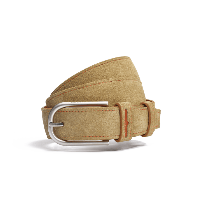 j.m. weston Ceinture Golf Roland-Garros en cuir veau velours sable