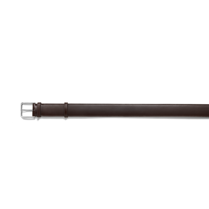 J.m. Weston Ceinture Signature Cuir Veau Box Marron Mélèze