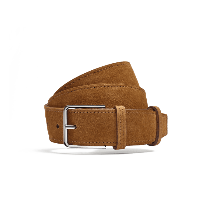 j.m. weston Ceinture Signature Cuir veau velours beachnut