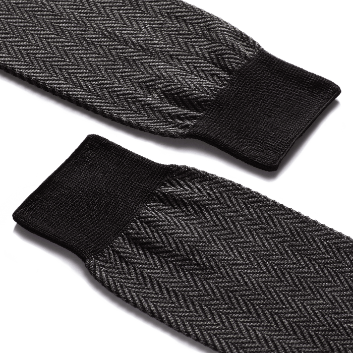 J.m. Weston Chaussettes Chevrons Courtes En Coton Gris Et Noir