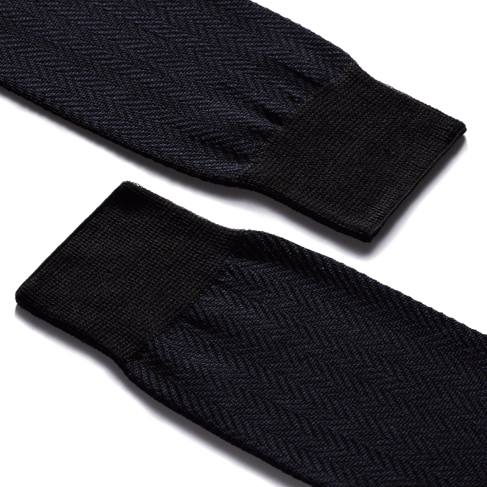 J.m. Weston Chaussettes Chevrons Courtes En Coton Marine Et Noir