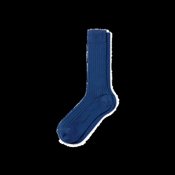 j.m. weston Chaussettes Fil d'Ecosse courtes Coton bleu jean