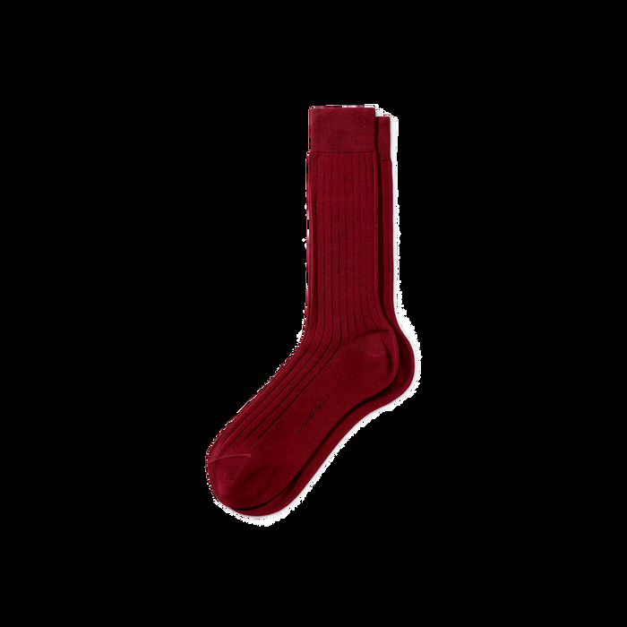 j.m. weston Chaussettes Fil d'Ecosse courtes Coton grenat