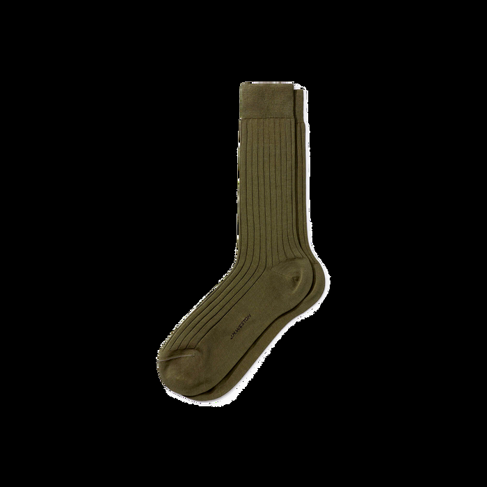 j.m. weston Chaussettes Fil d'Ecosse courtes Coton kaki