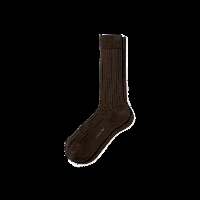 j.m. weston Chaussettes Fil d'Ecosse courtes Coton marron chocolat