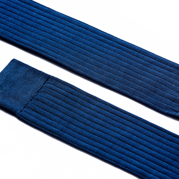 J.m. Weston Chaussettes Fil D'Ecosse Hautes Coton Bleu Jean