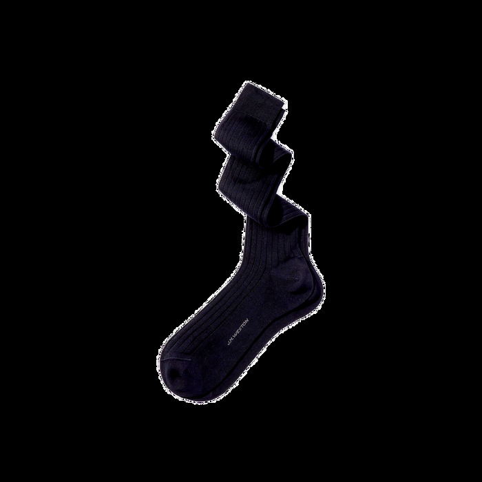 j.m. weston Chaussettes Fil d'Ecosse hautes Coton bleu marine