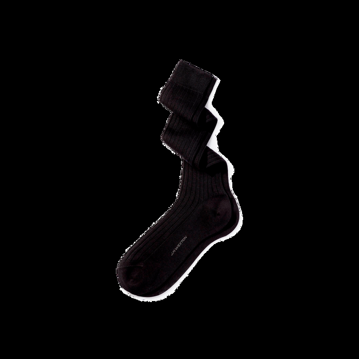 j.m. weston Chaussettes Fil d'Ecosse hautes Coton gris anthracite