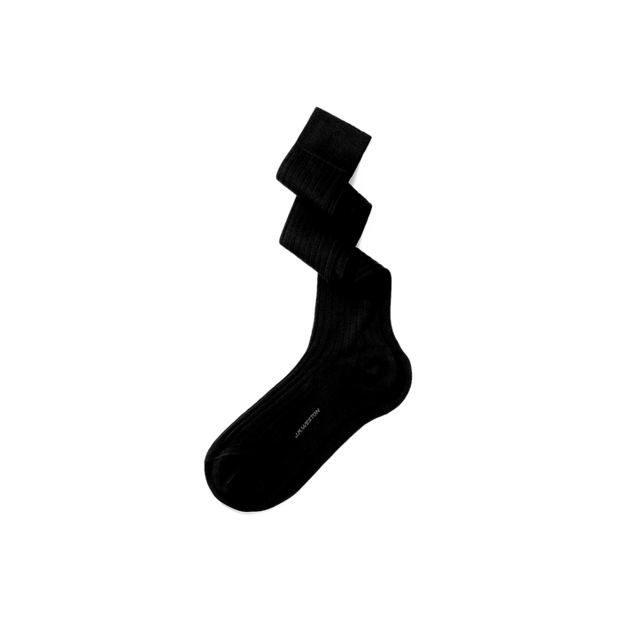 j.m. weston Chaussettes Fil d'Ecosse hautes Coton noir
