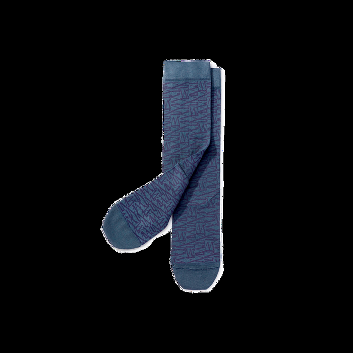 j.m. weston Chaussettes Monogramme Courtes Polyester bleu jean