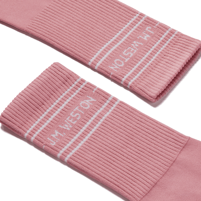 J.m. Weston Chaussettes Sport Courtes à Bandes En Polyamide Rose Fané Avec Détails Blanc