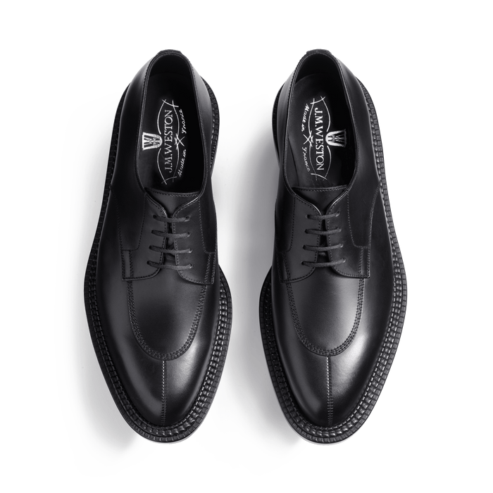 J.m. Weston Derby Demi-chasse Daphné Femme En Cuir Lisse Noir