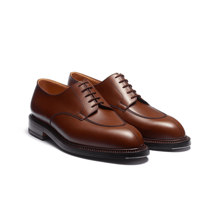 J.m. Weston Derby Demi-chasse Homme En Cuir Lisse Marron