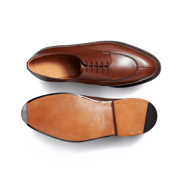 J.m. Weston Derby Demi-chasse Homme En Cuir Lisse Marron