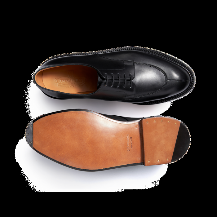 J.m. Weston Derby Demi-chasse Homme En Cuir Lisse Noir