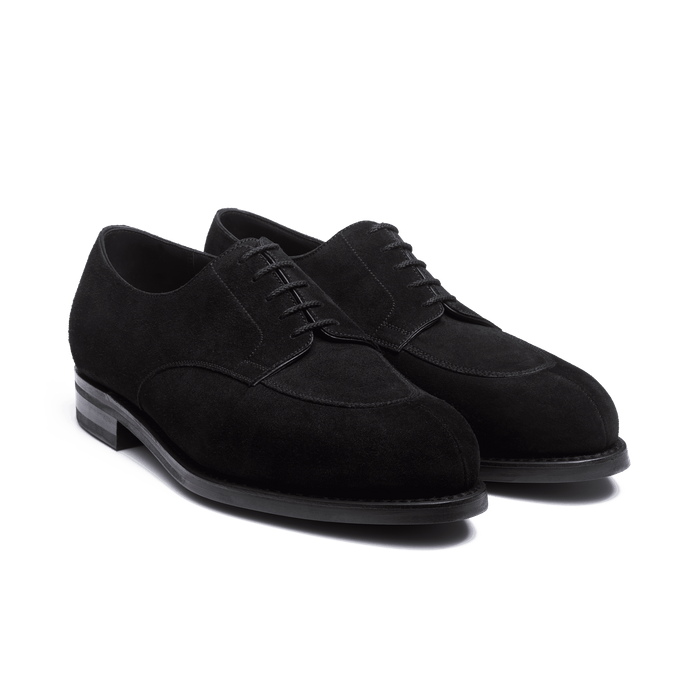 J.m. Weston Derby Demi-chasse Semelle Gomme Homme En Velours Noir