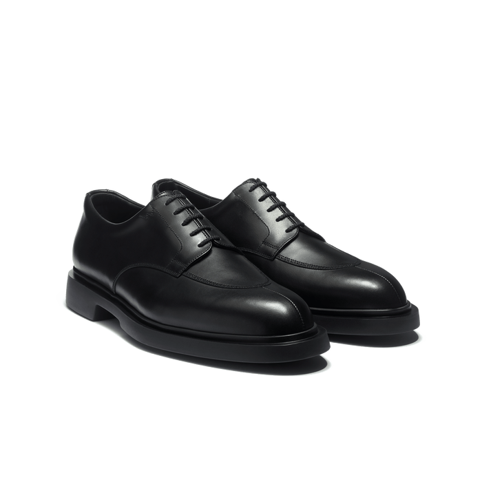 J.m. Weston Derby Demi-Chasse Walker Homme En Cuir Lisse Noir