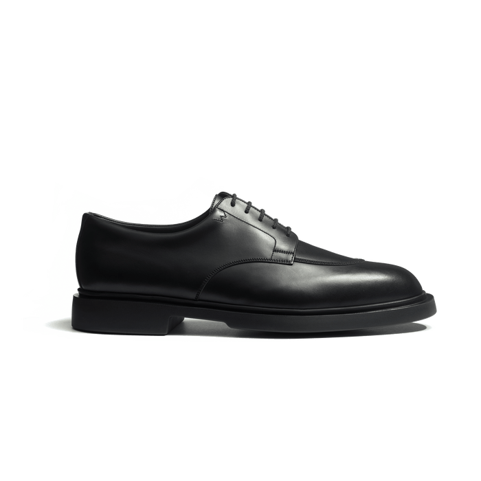 j.m. weston Derby Demi-Chasse Walker homme en cuir lisse noir