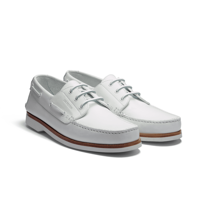 J.m. Weston Derby DoubleVent Homme En Cuir Veau Lisse Déperlant Blanc