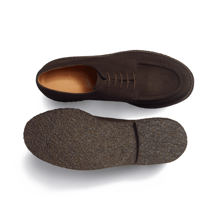 J.m. Weston Derby Golf Eugène Semelle Crêpe En Cuir Veau Velours Marron