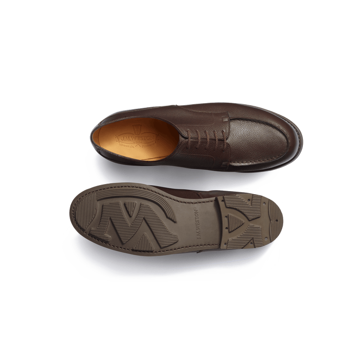 J.m. Weston Derby Golf Homme En Cuir Grain Caviar Café