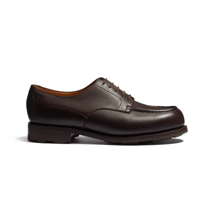 j.m. weston Derby Golf homme en cuir grain caviar café