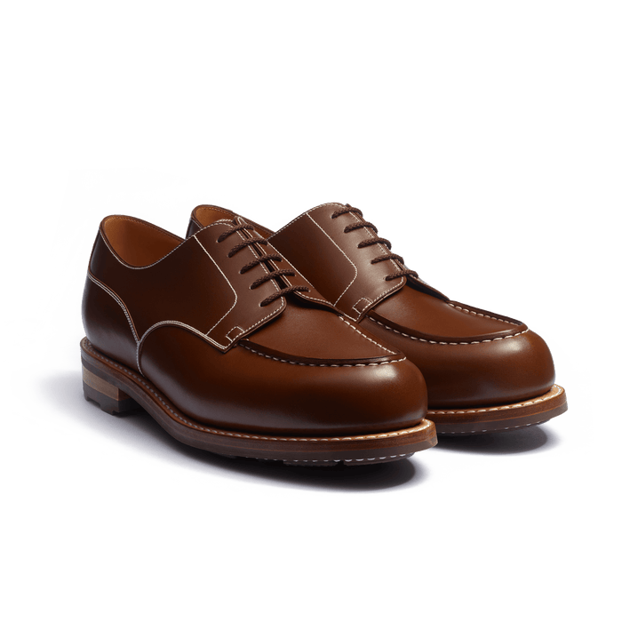 J.m. Weston Derby Golf Homme En Cuir Veau Box Bergeronnette Piqûre Contrastée écrue