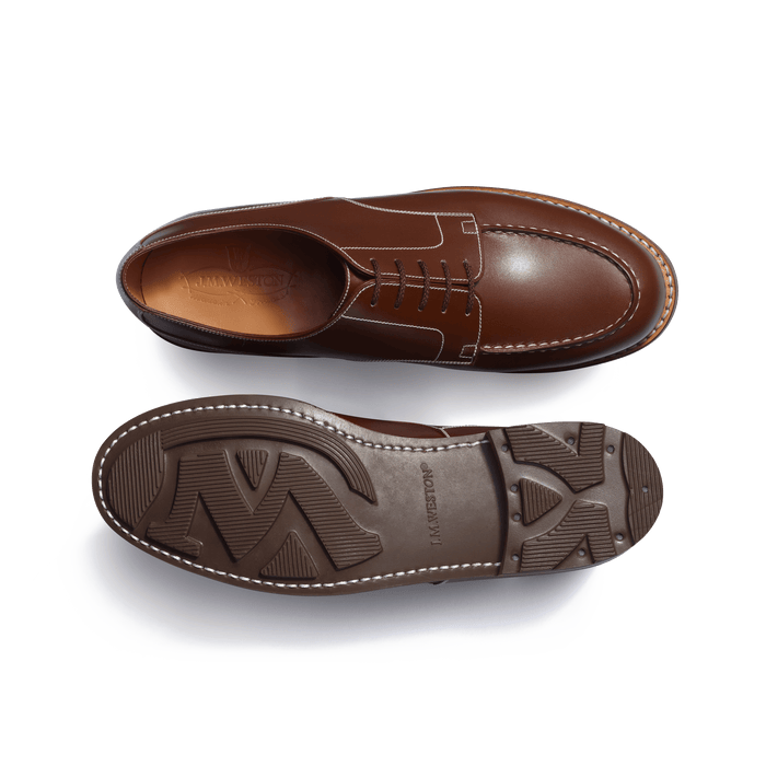 J.m. Weston Derby Golf Homme En Cuir Veau Box Bergeronnette Piqûre Contrastée écrue