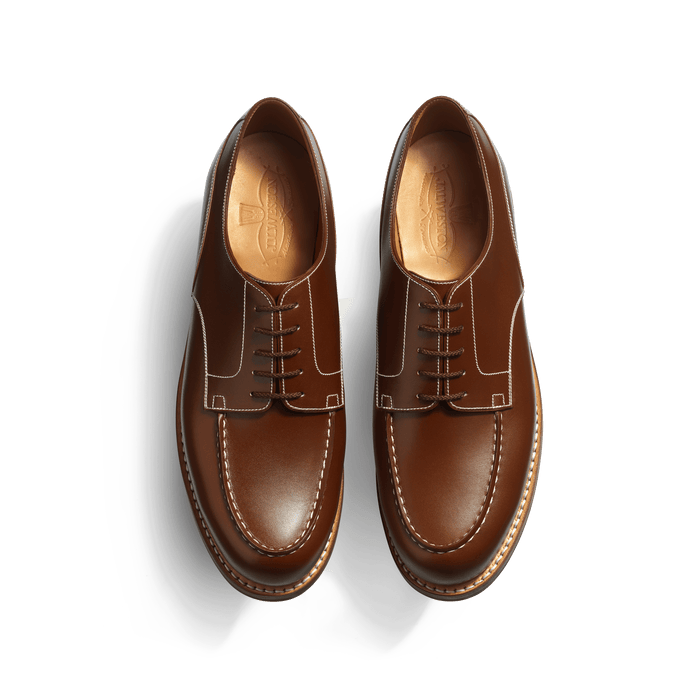 J.m. Weston Derby Golf Homme En Cuir Veau Box Bergeronnette Piqûre Contrastée écrue