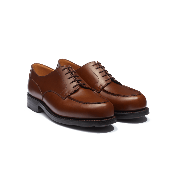 J.m. Weston Derby Golf Homme En Cuir Veau Box Marron Bergeronnette