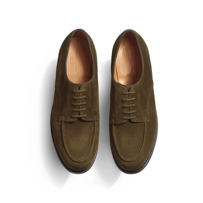 J.m. Weston Derby Golf Homme En Cuir Veau Velours Kaki