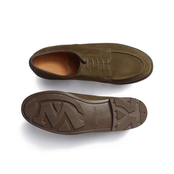 J.m. Weston Derby Golf Homme En Cuir Veau Velours Kaki