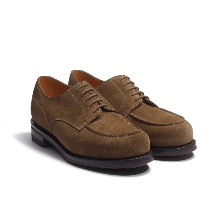 J.m. Weston Derby Golf Homme En Cuir Veau Velours Taupe