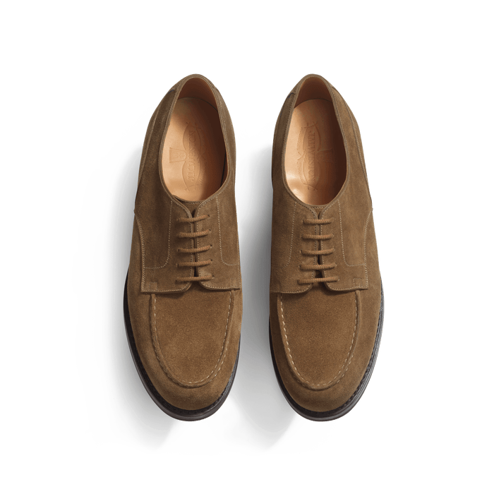 J.m. Weston Derby Golf Homme En Cuir Veau Velours Taupe