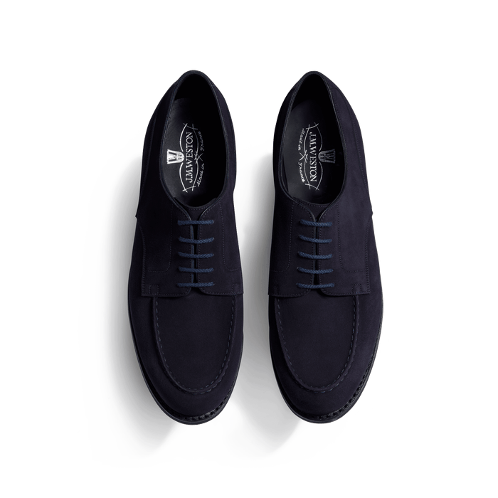 J.m. Weston Derby Golf Homme En Cuir Velours Bleu Essentiel