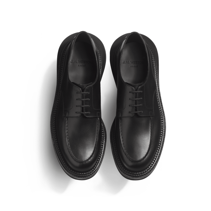 J.m. Weston Derby Golf J.M. Weston X Sacai En Cuir Veau Box Noir