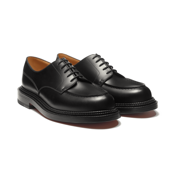 J.m. Weston Derby Golf Triple Semelle Homme En Cuir Lisse Noir