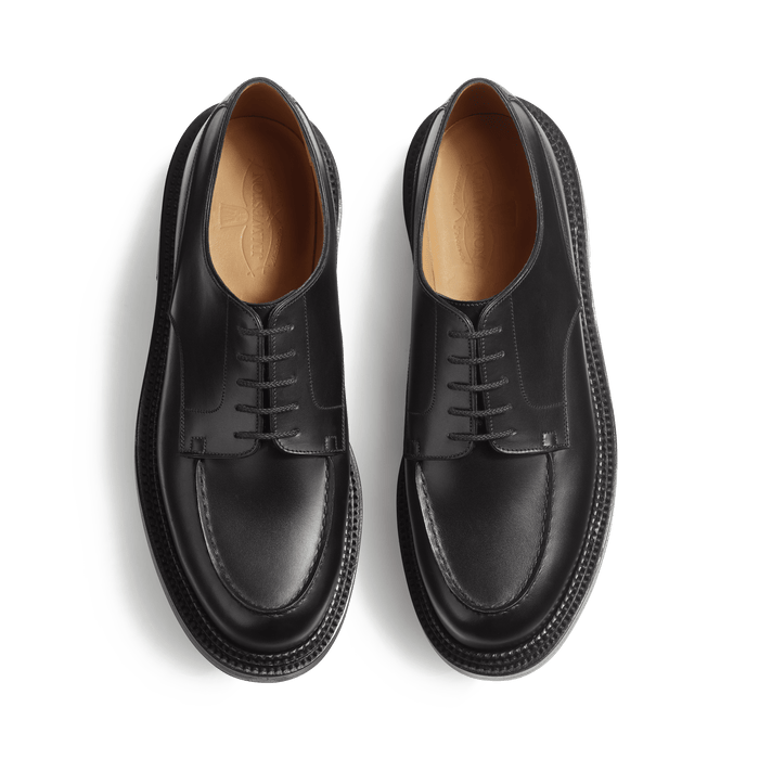 J.m. Weston Derby Golf Triple Semelle Homme En Cuir Lisse Noir