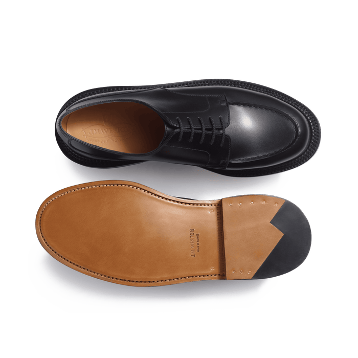 J.m. Weston Derby Golf Triple Semelle Homme En Cuir Lisse Noir