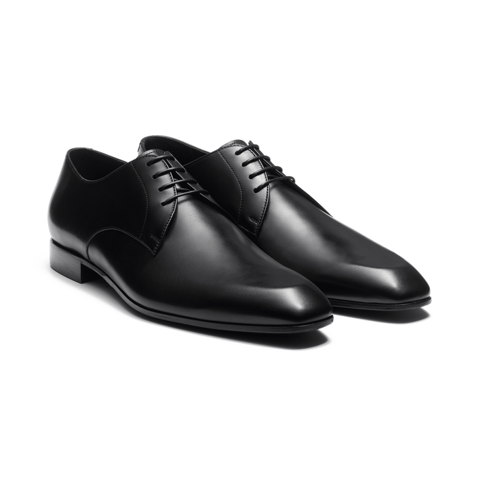 J.m. Weston Derby Monaco Patin Gomme Homme En Cuir Lisse Noir